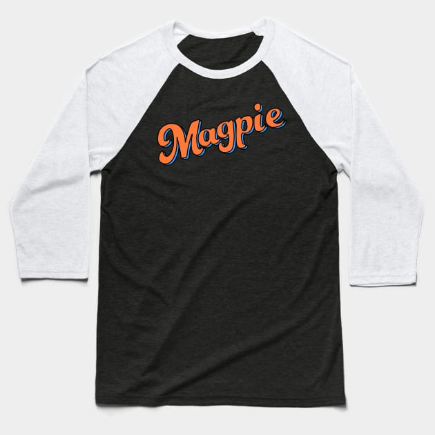 Magpie Baseball T-Shirt by cozyreverie